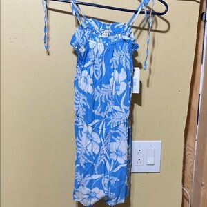 Billabong Blue and White Floral Top